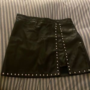 Black Leather Skirt